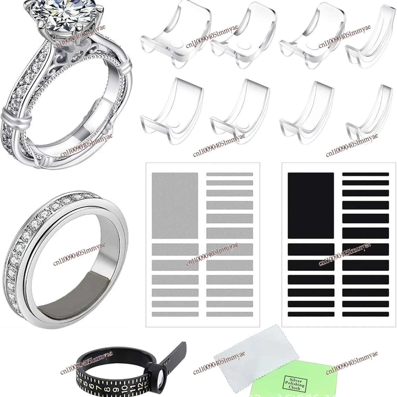 

Loose ring size adjuster, protective ring size adjustment pad size