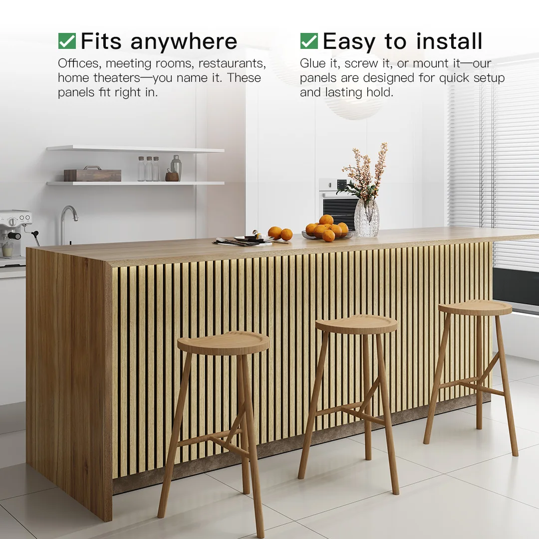 Customized Wooden Slat Akupanel Sound Proof MDF Acoustic Panel Wood Akupanels With Graphic Design Project Solution Capability