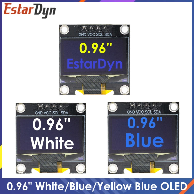 0,96 cala IIC SPI Serial 7/4Pin biały/niebieski/żółty niebieski/żółty moduł wyświetlacza OLED SSD1306 12864 płyta ekranu LCD dla Arduino