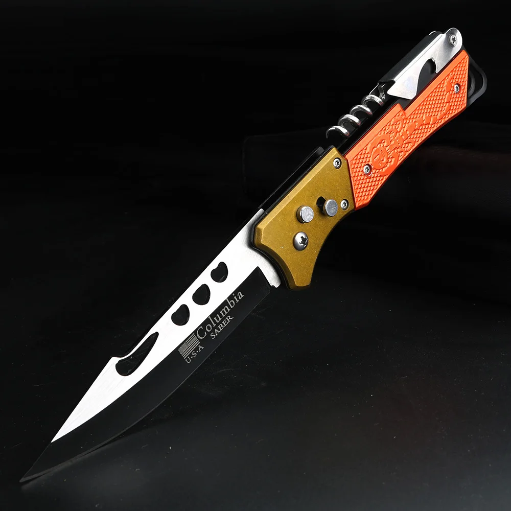 

Outdoor folding knife Bottle Opener Multi Energy Skill Blade EDC Tools Field survival knife pocket knife