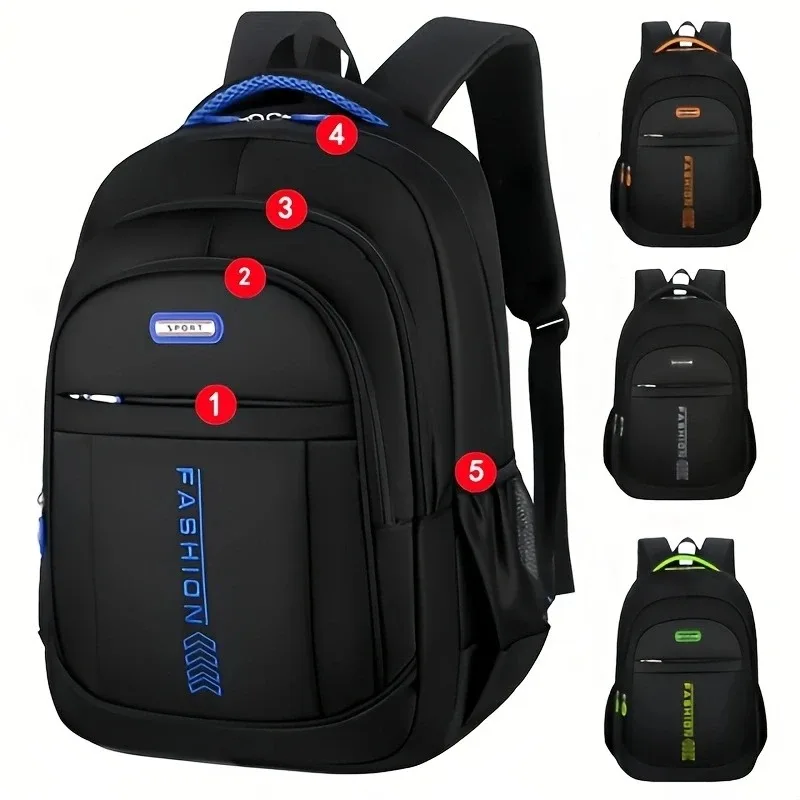 Practical reinforced waterproof large capacity bag, college student backpack, outdoor computer, leisure travel