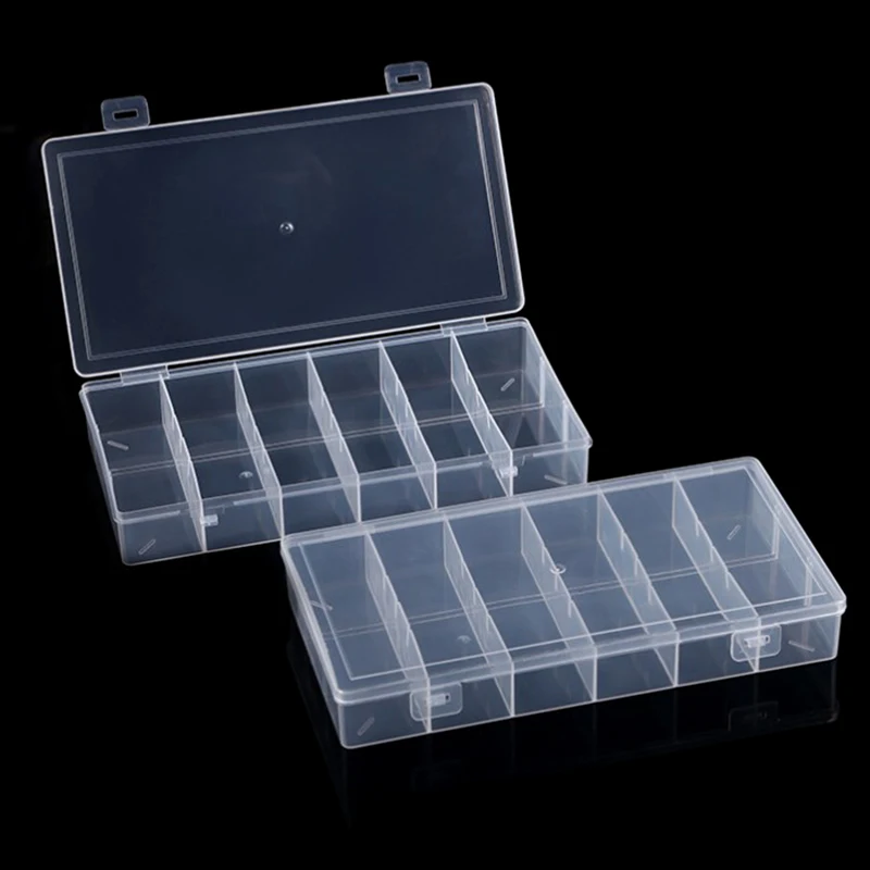 Transparent Fruit Fork Storage Box Organizer Plastic Case Adjustable Container For Kids Display