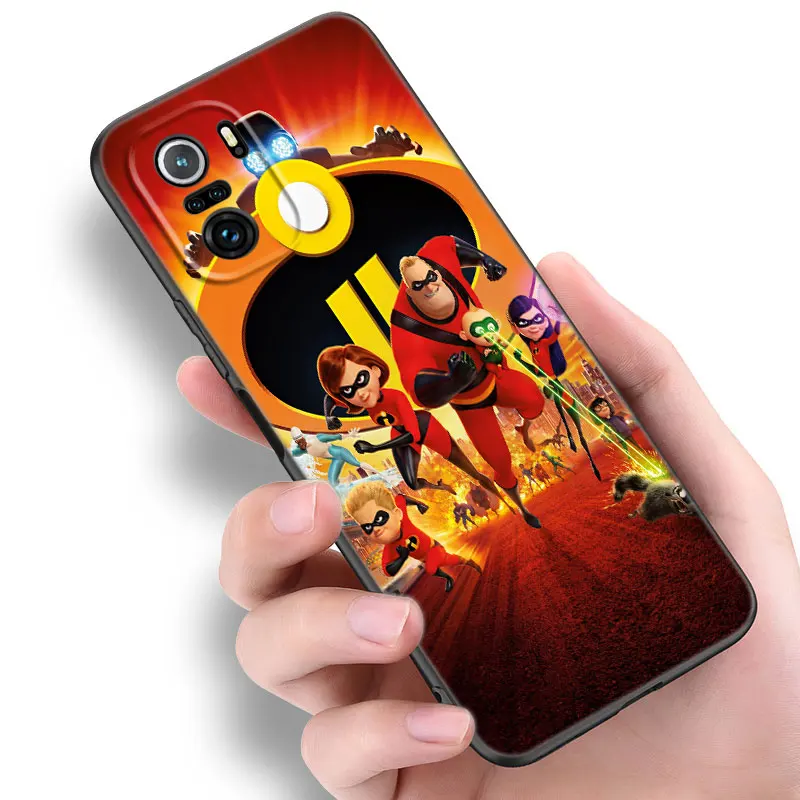 The Incredibles Phone Case For Xiaomi POCO X3 X4 NFC F5 M2 M3 M4 M6 X5 Pro F3 F4 GT 5G C31 C55 M5S Black Silicone Cover