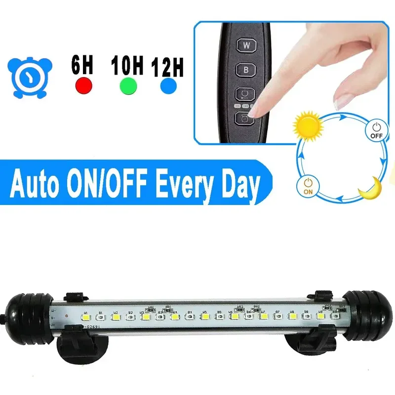 Wholesale Remote Control Version GAKO ATL-30 6W Plastic IP67 Three Timing Modes Easy Install Submersible LED Aquarium Lights