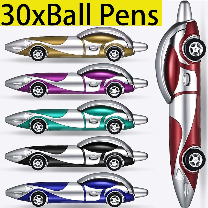 30Pcs Racing Car Shape Ball Pen Prizes Awards For Kids Students Novelty Pen Souvenir