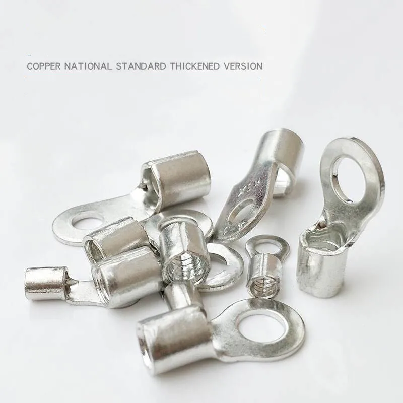 100Buah RNB3.5-5 RNB5.5-6 RNB5.5-8 Kabel Listrik Terminal Cincin Non Terisolasi Konektor Telanjang