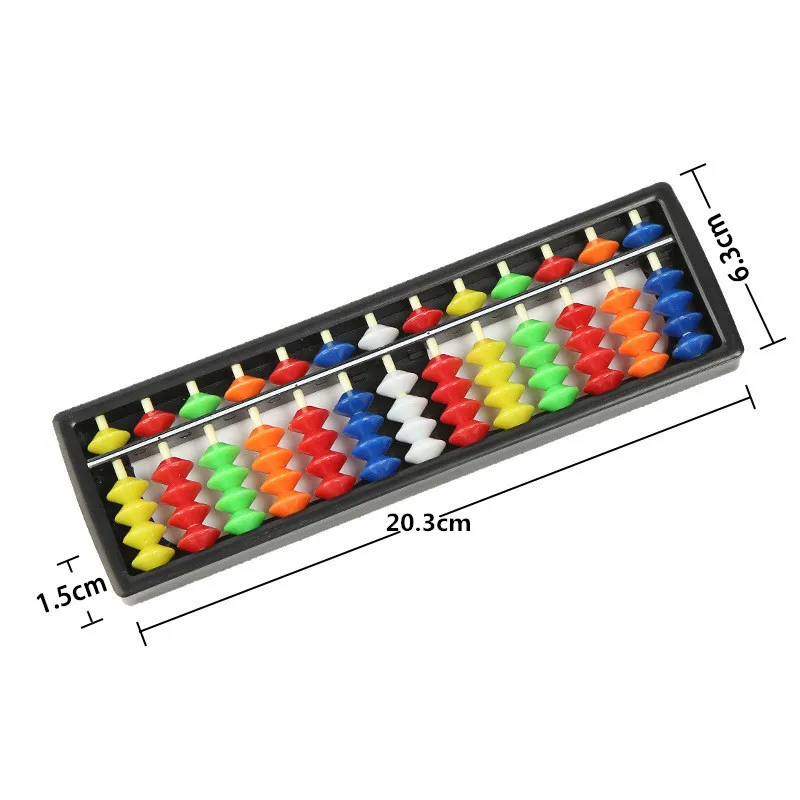 Portable Chinese 13 Digits Column Abacus Arithmetic Soroban Calculating Counting Math Learning Tool for Children