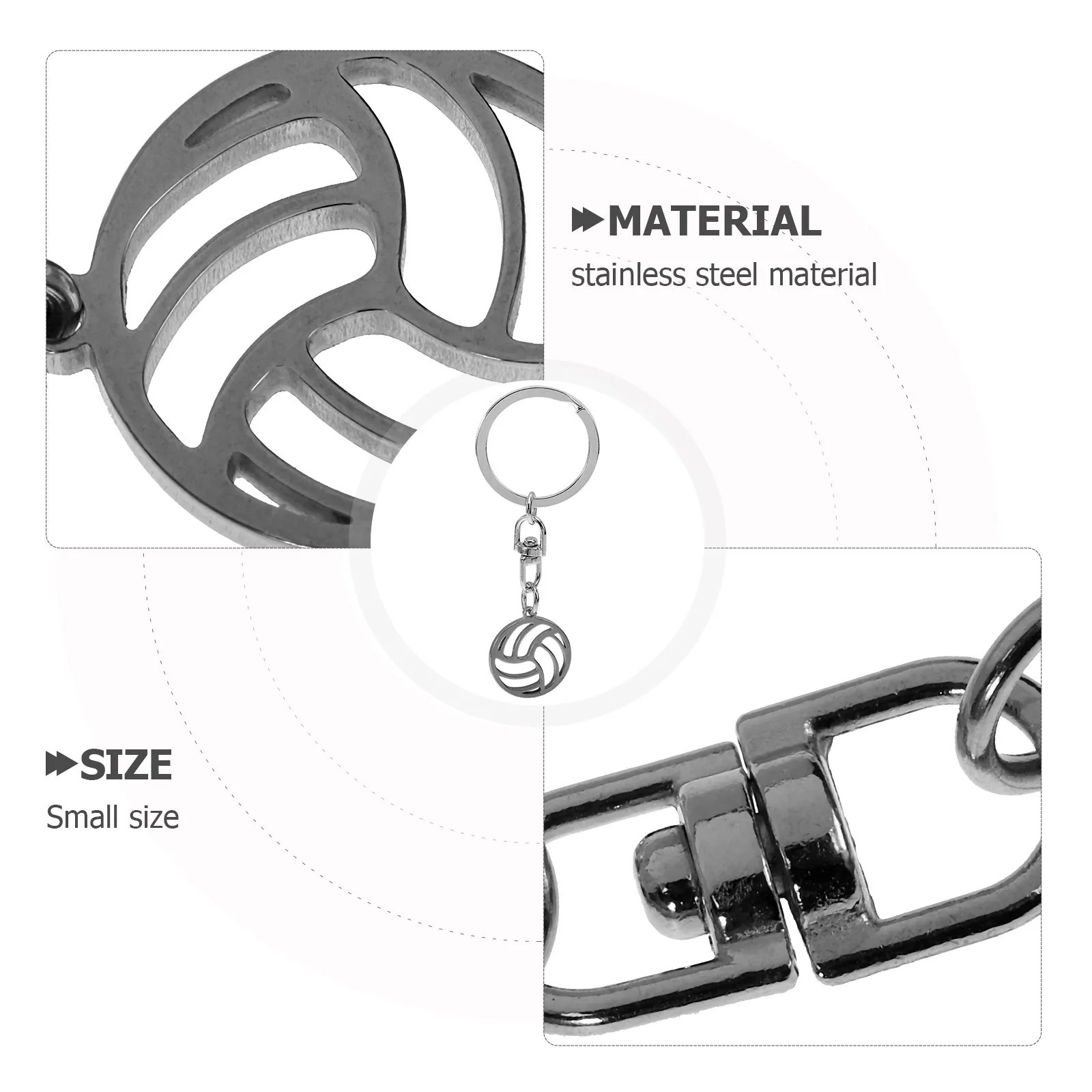 

Volleyball Keychain Pendant Portable Keyring Party Favors Bulk Bag Charm Sports Chains