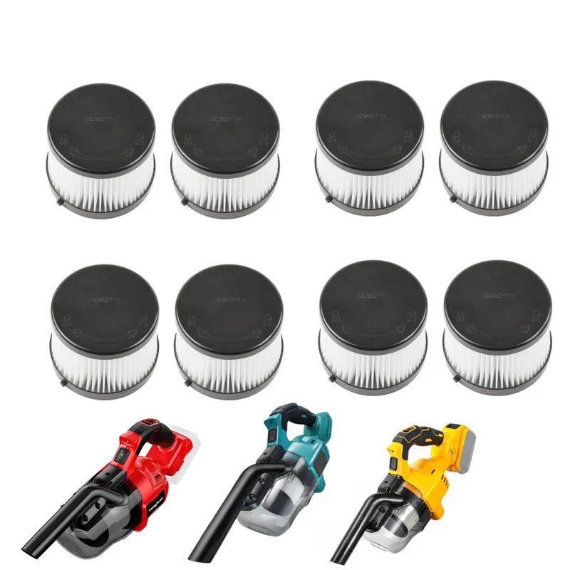 1/2/4/8PCS DCV5011H Replacement Filters For DEWALT/Makita/Milwaukee Cordless Handheld Vacuum Cleaner  Washable Filter