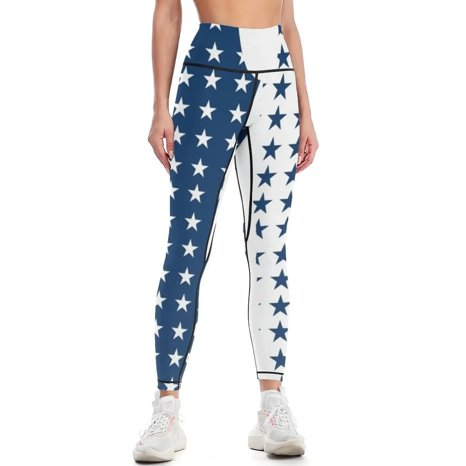 

Blue & White College Leggings gym sportswear woman gym pants sports shirts gym Fitness woman Womens Leggings