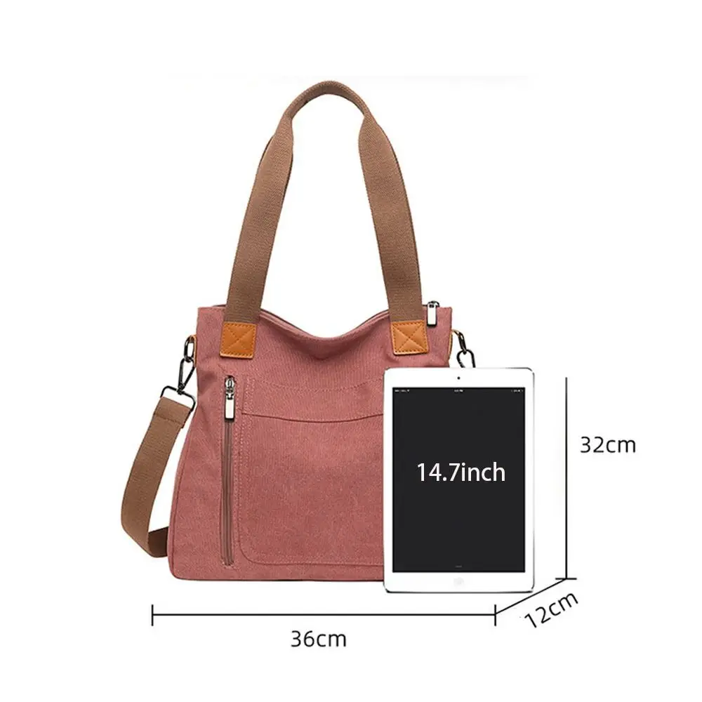 Bolso de hombro de gran capacidad para mujer, bolso de compras de lona para viajes, bolsos de mano, moda