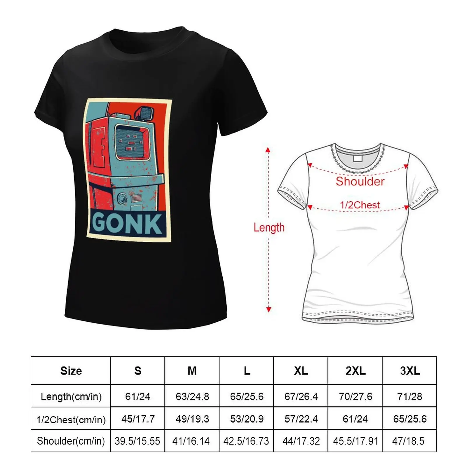 GONK-Camiseta gráfica para mujer, ropa estética, camisetas para mujer