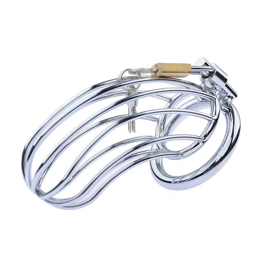 Metal Penis Ring Penis Slave Restrict Cage Male Chastity Belt Device Adult Games Chastity Cage Erotic Goods Male Homosexuals 18