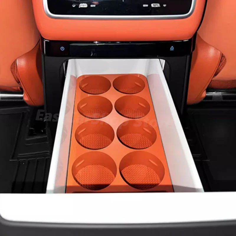 

For LEADING IDEAL LiXiang L9 Car Refrigerator Beverage Fixed Compartment Anti-slip Protection Silicone Holder Water Coaster