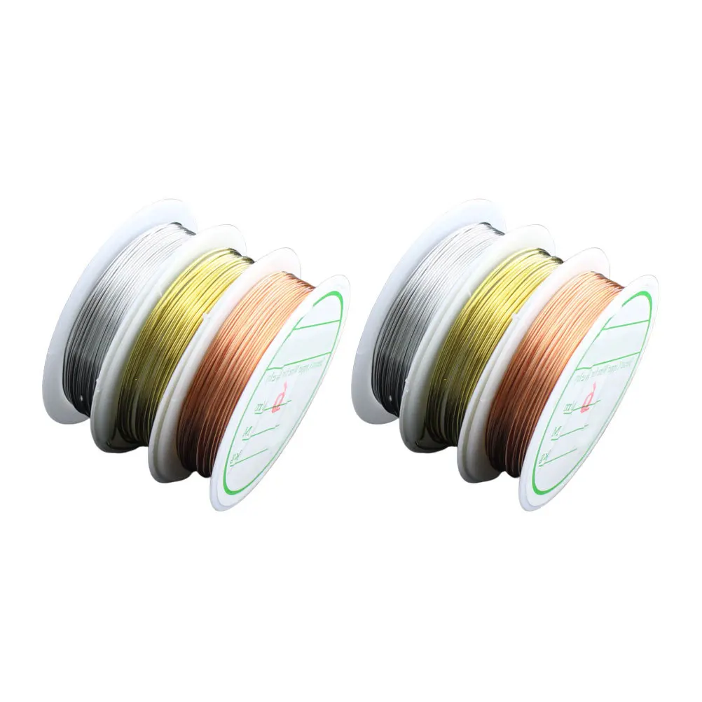 

6 Rolls 0.4Mm Colored Copper Wire Durable Jewelry Making Beading Wire For Diy Crafts Floral Arranging Tiaras Wrapping Projects