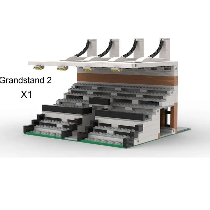 MOC-181855 stadion modułowy klocki do budowy kompatybilny klocki do budowy stadionem piłkarskim budynek miejski 13129 szt. Prezent świąteczny