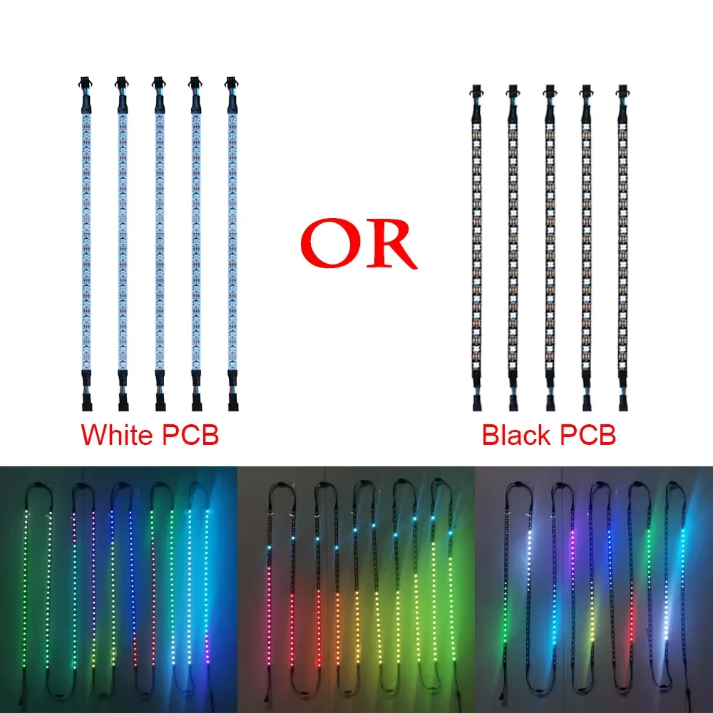 WS2812B WS2811 Music Rhythm Spectrum LED Strip Individually Addressable 5050 RGB Light SP107E BT Controller 12V 5V Power Supply