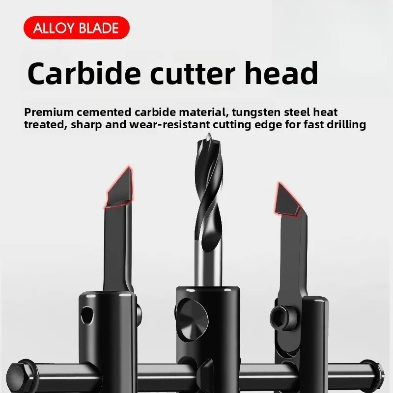 Adjustable Downlight Reamer Woodworking Wood Board Gypsum Board Plastic Punching Twist Drill Airplane Type Hole Opener