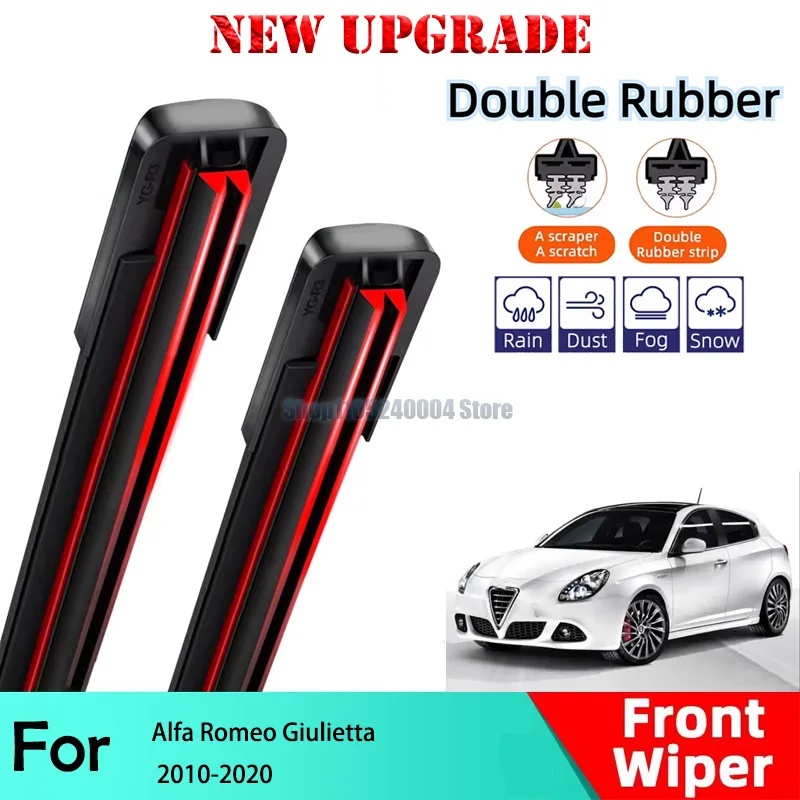 

2PCS Car Wiper For Alfa Romeo Giulietta 2010-2020 Front Wiper Blades Brushes Cutter Auto Accessories 2018 2019 2020 inch 24+18