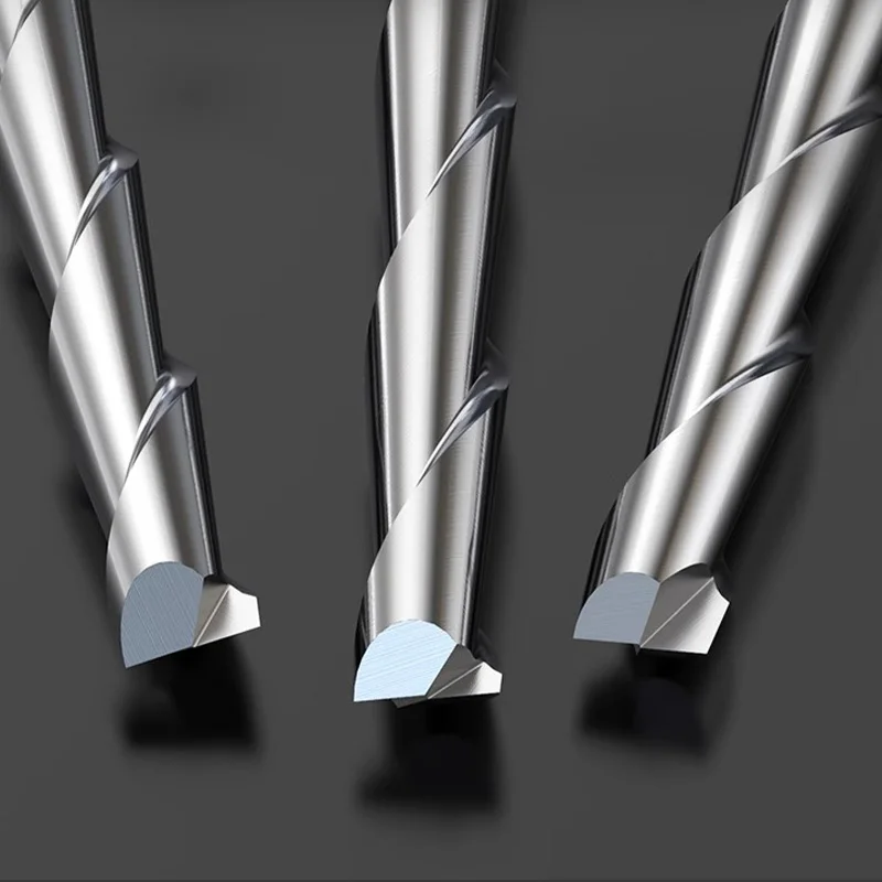 HUHAO 3.175 مللي متر عرقوب دوامة راوتر بت كربيد CNC راوتر النقش بت للخشب PVC 2 المزامير شقة حتى قطع نهاية مطحنة CNC بت أدوات