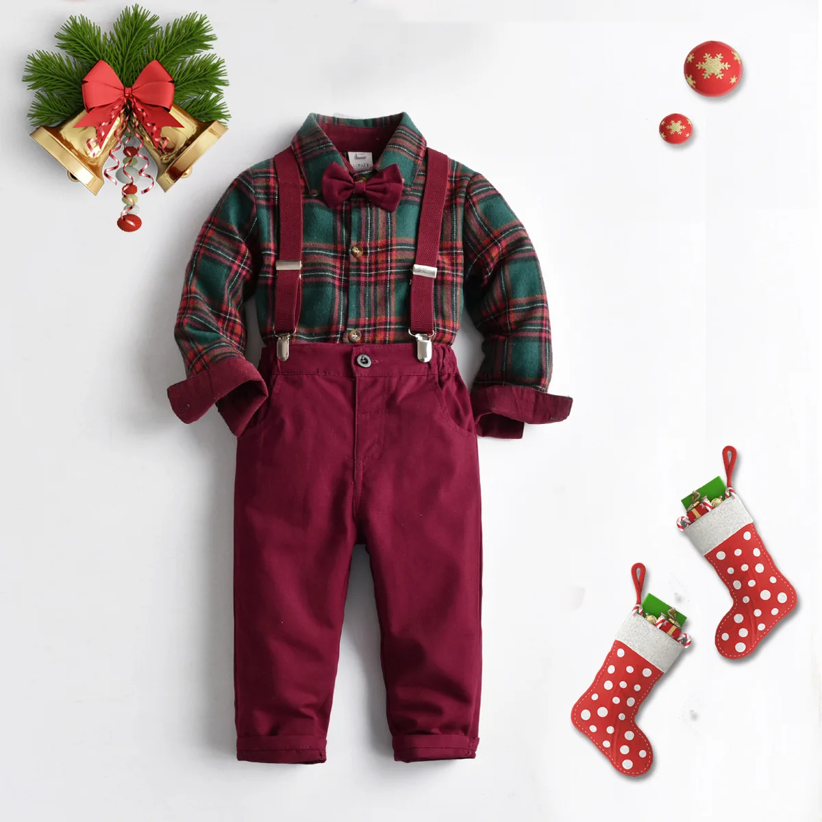 white christmas dresses Santa Clause Dress for baby boy