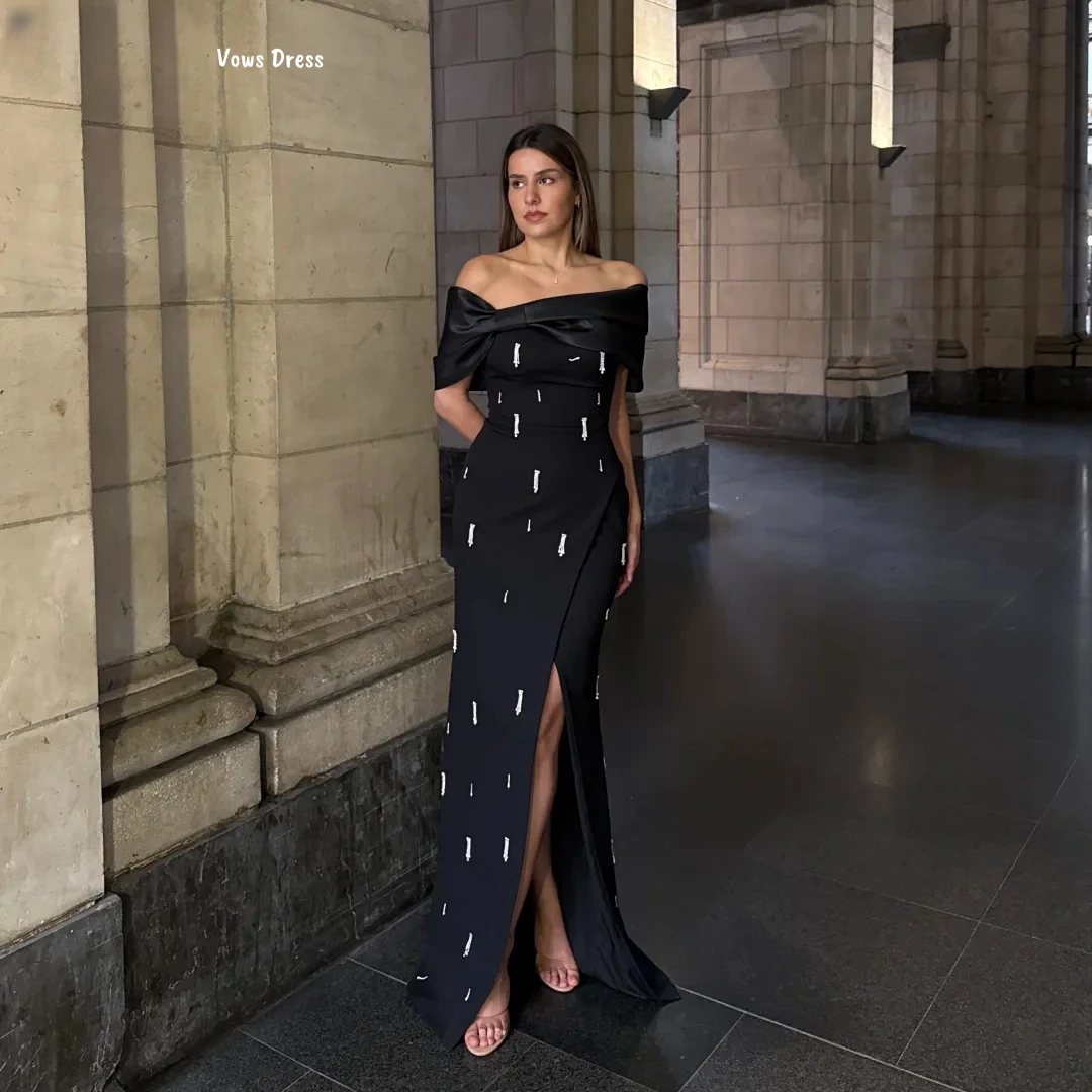 

Vows Custom Made Luxurious Women's Evening Dresses Luxury 2025 Black Elegant Gown Line A Candle Women's Prom Dress Ball Gowns