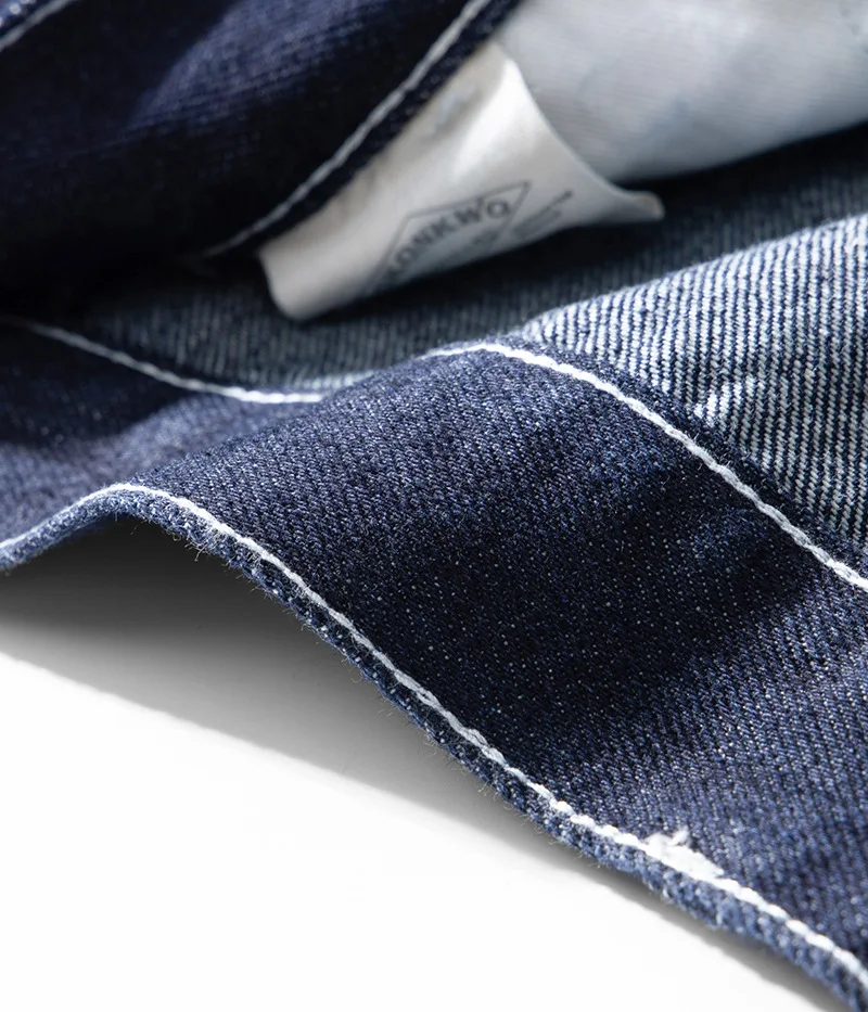 อเมริกันวินเทจดิบ DENIM Rail WORKER กางเกงยีนส์-Americana Multi-Pocket ลายกางเกงทํางาน/ยูทิลิตี้กลางแจ้งกางเกง OKONKWO