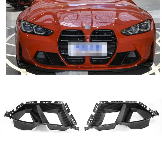 

Dry Carbon fiber MP style front Fender splitter replacement For BMW G80 G82 G83 M3 M4 2021+ Front Vent Trims