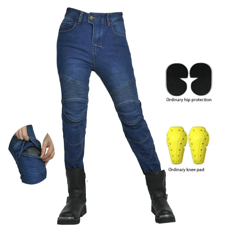 Volero Motorcycle Riding Pants For Women Riders Motocross Classical Protection Cycling Jeans Female Knight Protective Trousers