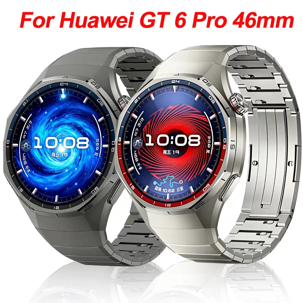 

Роскошный титановый ремешок без зазоров для Huawei Watch GT 6 Pro, металлический браслет для Huawei Watch GT6 Pro, специализированный ремешок для умных часов