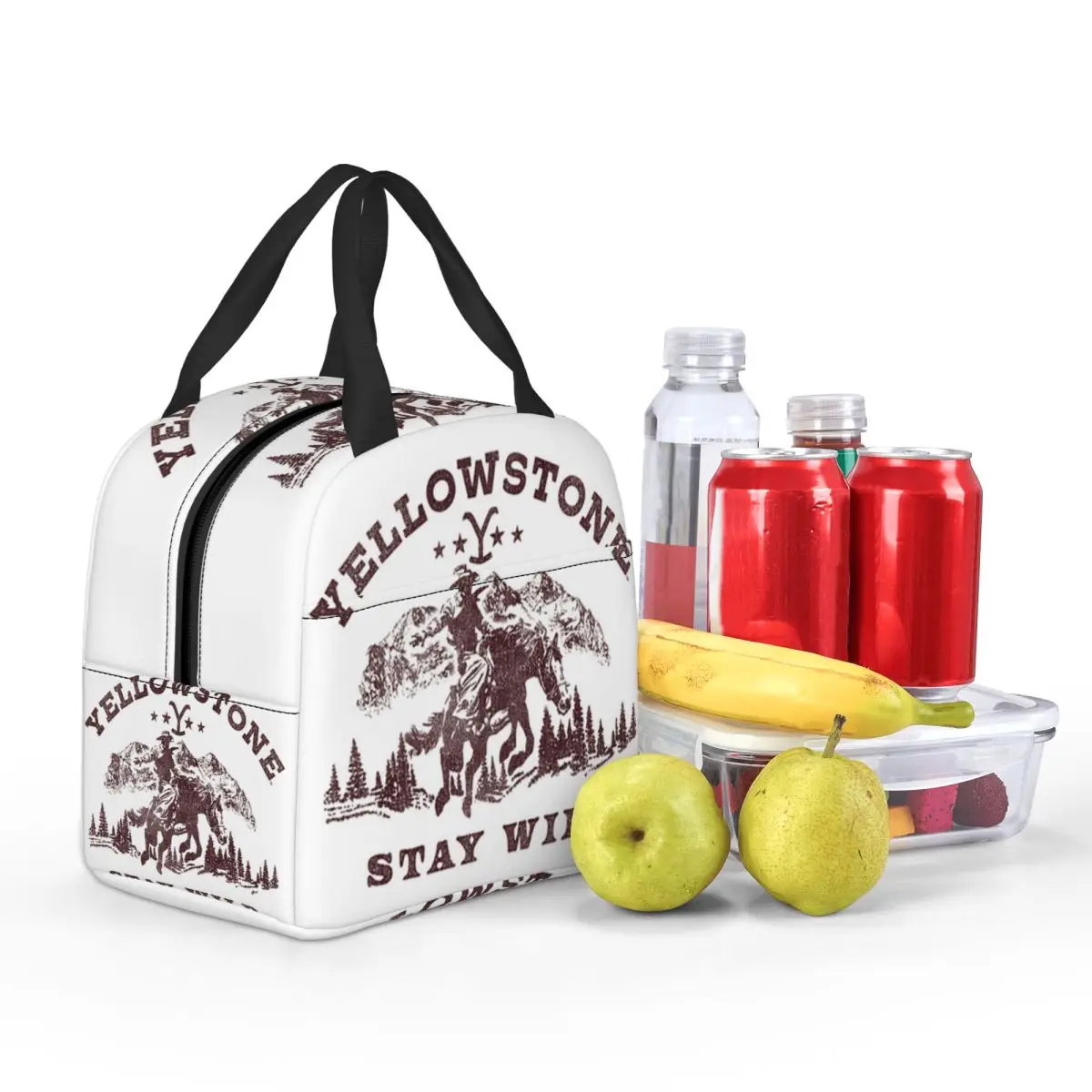 حقيبة غداء معزولة من Dutton Ranch Yellowstone للنساء والأطفال، صناديق طعام مقاومة للتسرب، حقيبة غداء حرارية #4