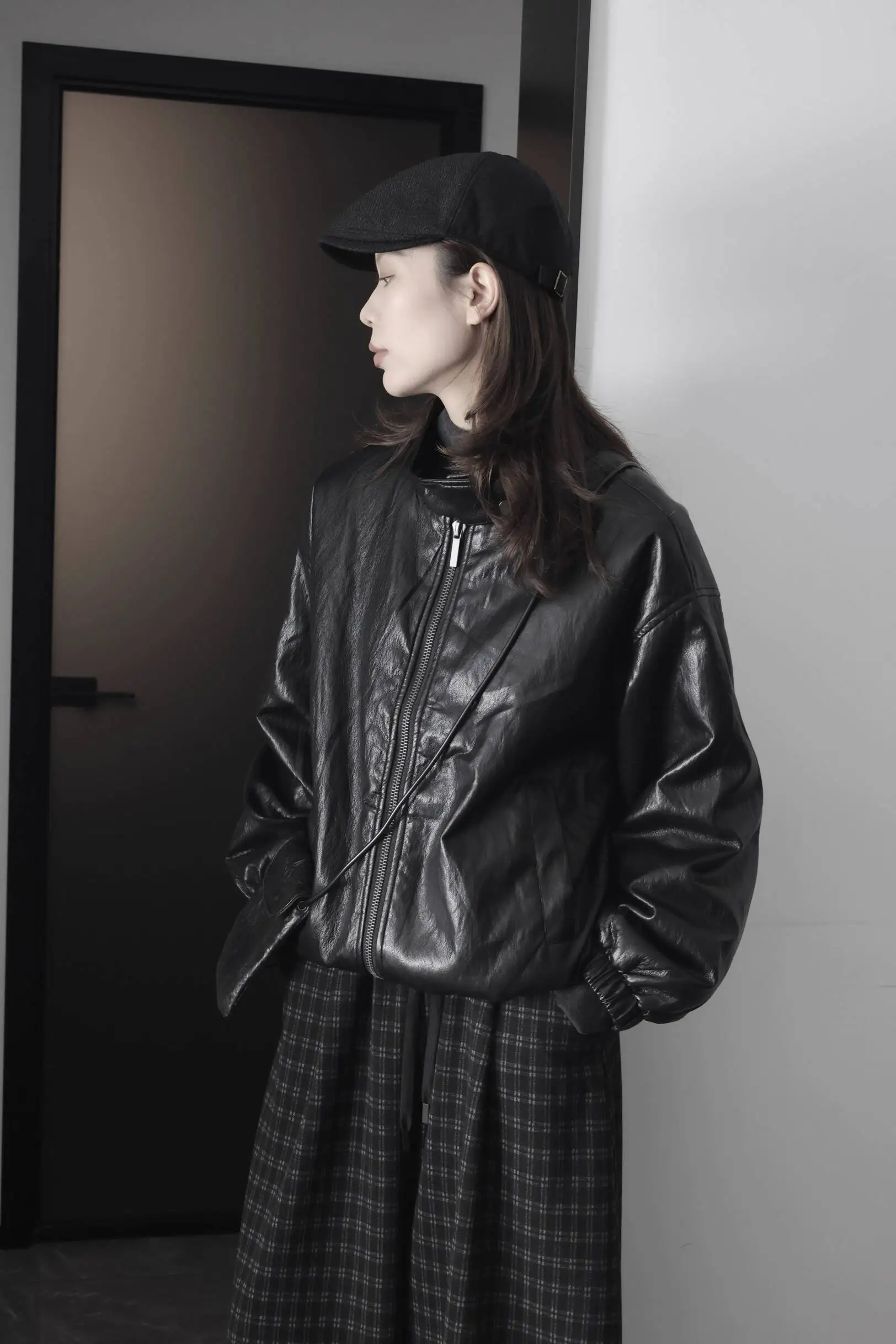 UMI MAO ياماموتو معطف داكن 90 بطة بيضاء أسفل سترة المرأة سترة جلدية مع أسفل ملء سميكة الدافئة Casacos Femininos