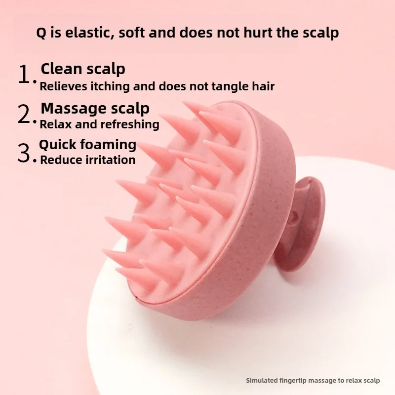 Nouveau Silicone shampooing brosse tête cuir chevelu Massage cheveux lavage peigne corps MassagTool cuir chevelu Massage peigne cheveux lavage Combe