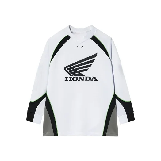 

Мужская и женская повседневная спортивная футболка с длинными рукавами и гоночным мотоциклом Honda, повседневная повседневная уличная одежда для езды на мотоцикле