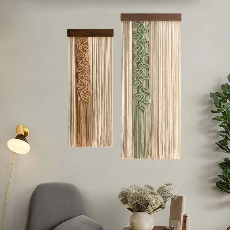 Woven Leaf Tassel Background Wall Decoration Bohemian Tapestries Home Wall Decoration