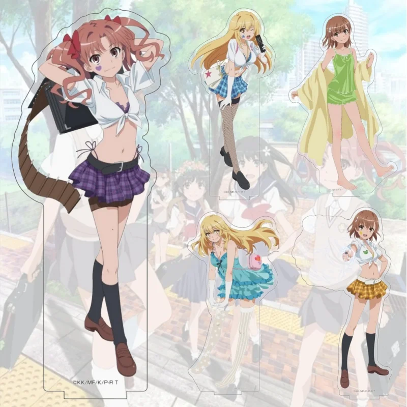 Anime A Certain Scientific Railgun Acrylic Figure Stand Plate Cosplay Prop Decor Cartoons Keychain Firend Christmas Gifts