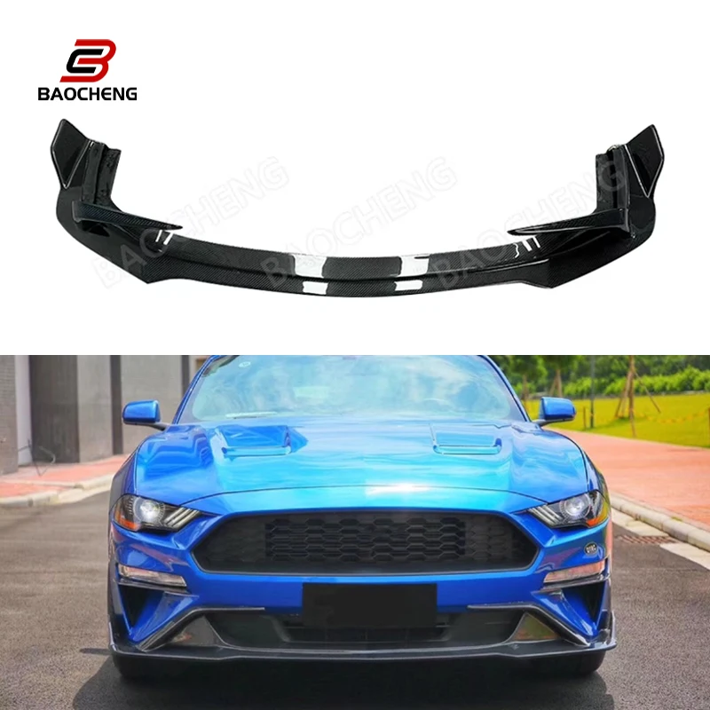 

For Ford Mustang 2018-2020 High Quality Carbon Fiber Front Lip Bumper Car Body Kit Exterior Accessories
