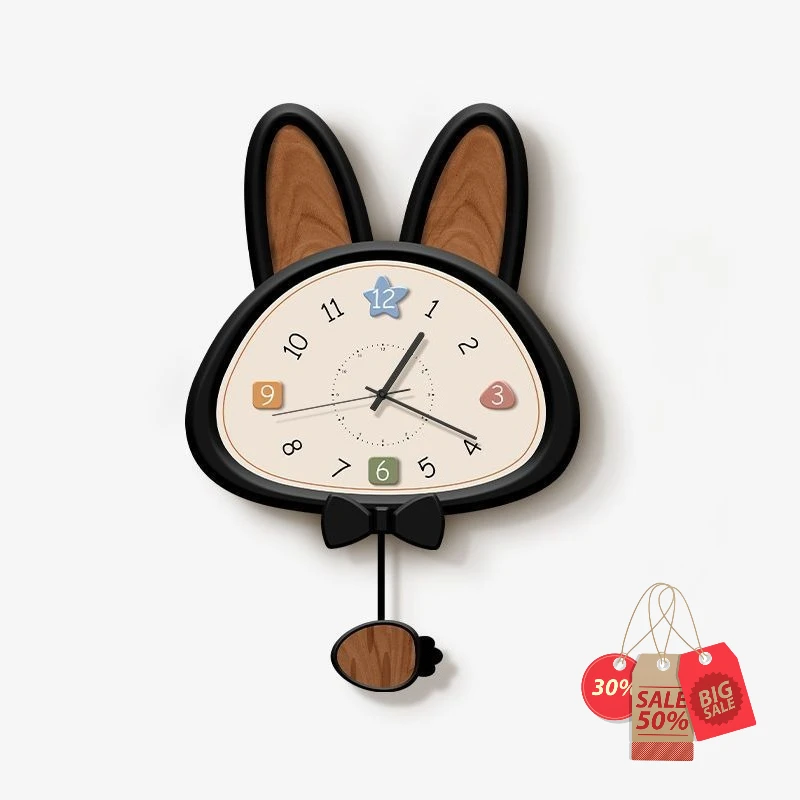 

Creative Kitten Decoration Living Room Wall Clock Modern Simple Clock Wall Cat Dining Room Background Wall Clock