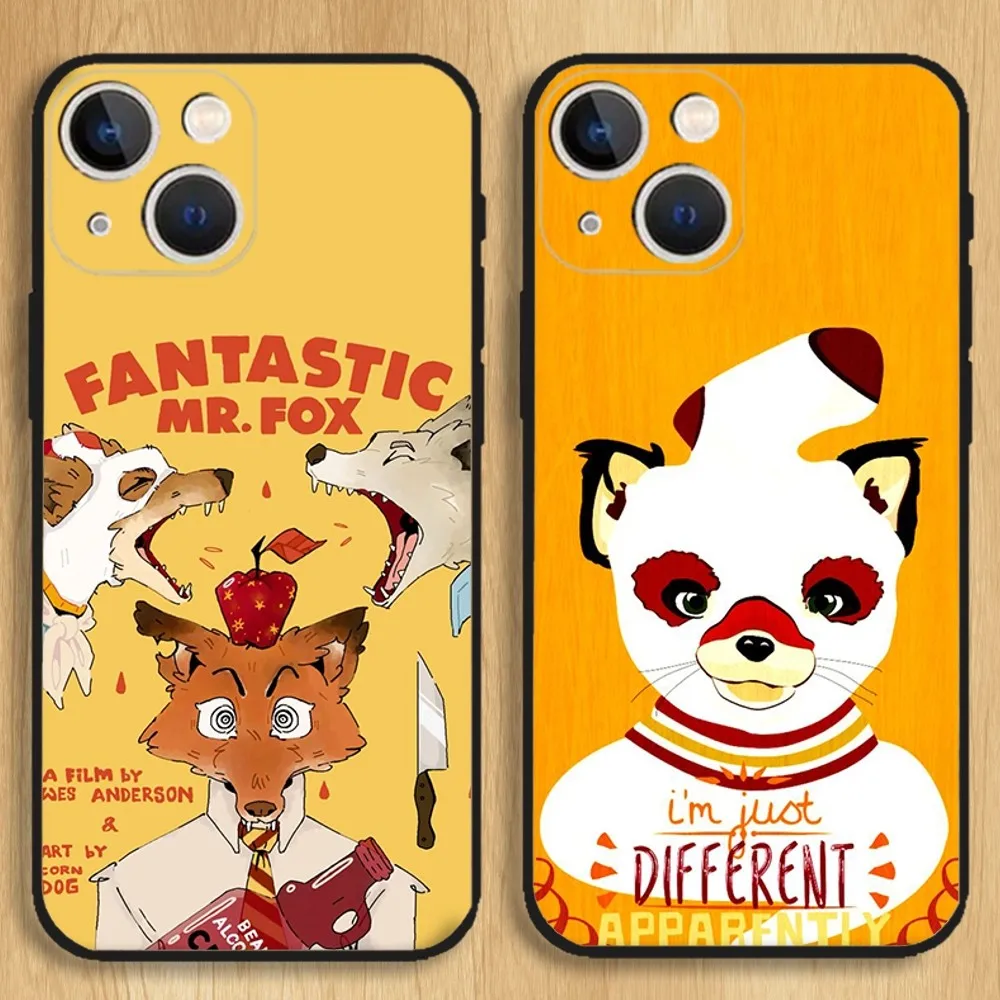 The Fantastic Mr. Fox Film Phone Case For iPhone15,14,13,12,11,Pro,Max,Plus,Mini,X,XS,XR,8,7,6,S,Plus,SE Soft Black Case