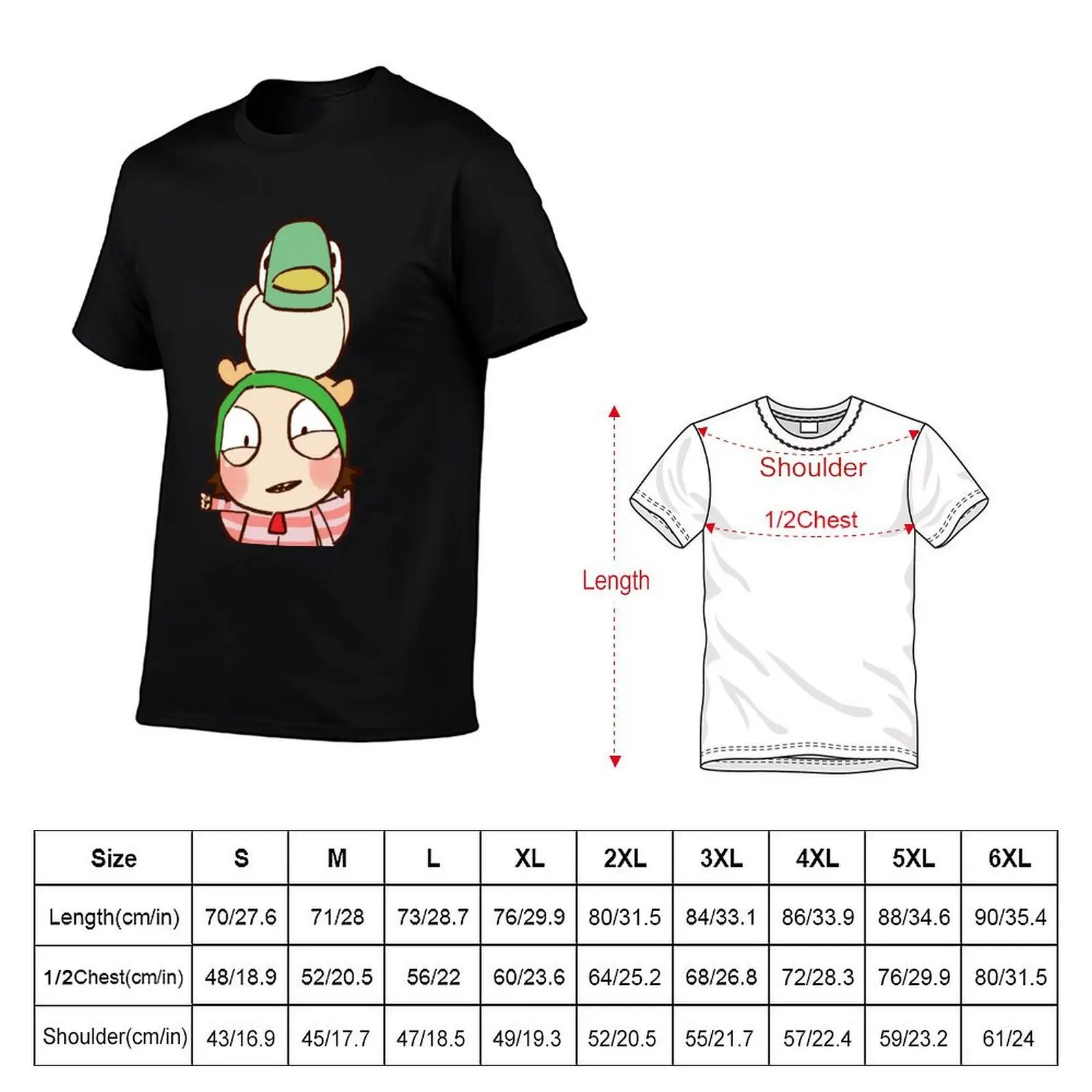 sarah draw t sarah cotton duck shirt shirts happy head T-Shirt her duck and and on / I casual t man 100%