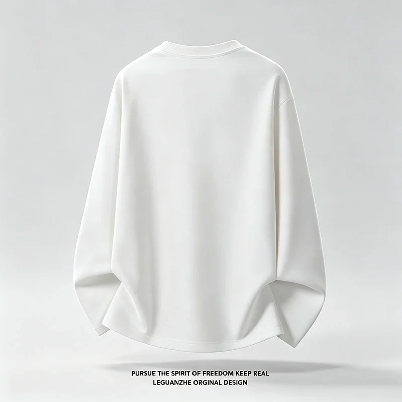 Men Crew Neck Raglan Sleeve Long Sleeve T Shirt Loose Fit Solid Color Soft Fabric Casual Basic Daily Tops view 4