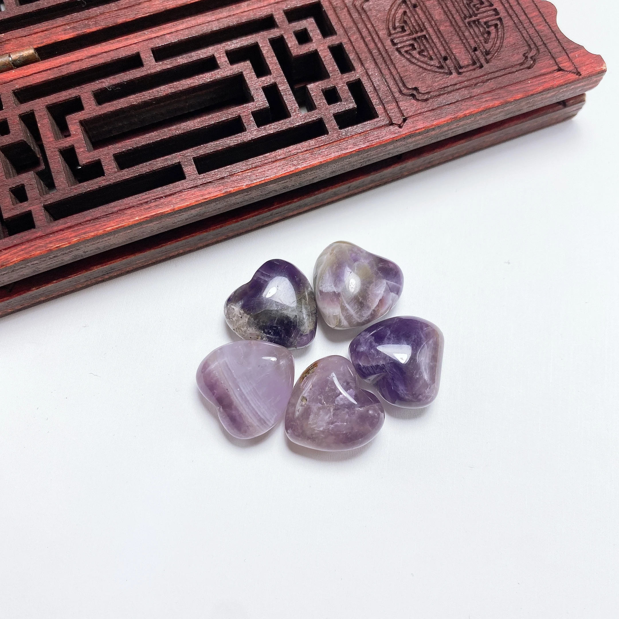 15mm Natural Stone Mini Heart Shape Statue Crystal Quartz Gemstone Reiki Healing Home Decor DIY For Necklace Jewelry Gift