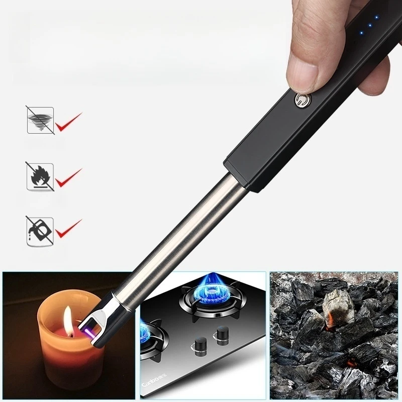 

Arc Electric Pulse Lighter Kitchen Gas Stove Fierce Stove Natural Gas Candle Rechargeable Ignition Gun Plasma Smoking Accessorie