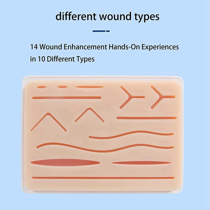 Upgraded Large 3-Layer Suture Pad With Wounds For Practicing Suturing - Not Easily Separate, Tear Or Rip