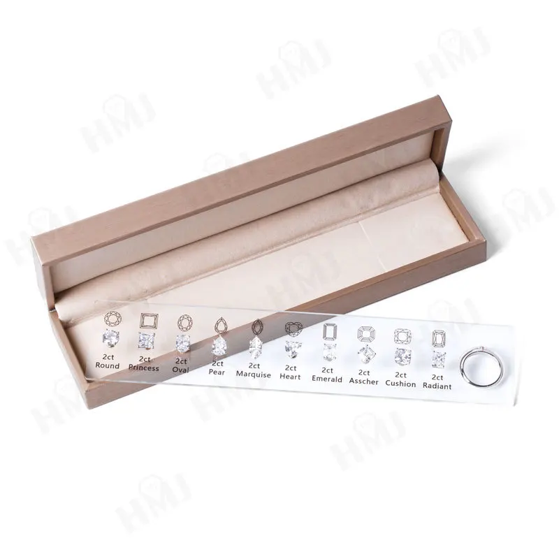 HMJ Jewelry Tools Caliper Diamond Carat Size Shape Customize Comparison Magnetic Ring Gem Base 10 Cuts 0.5-6CT for Jewelry Store