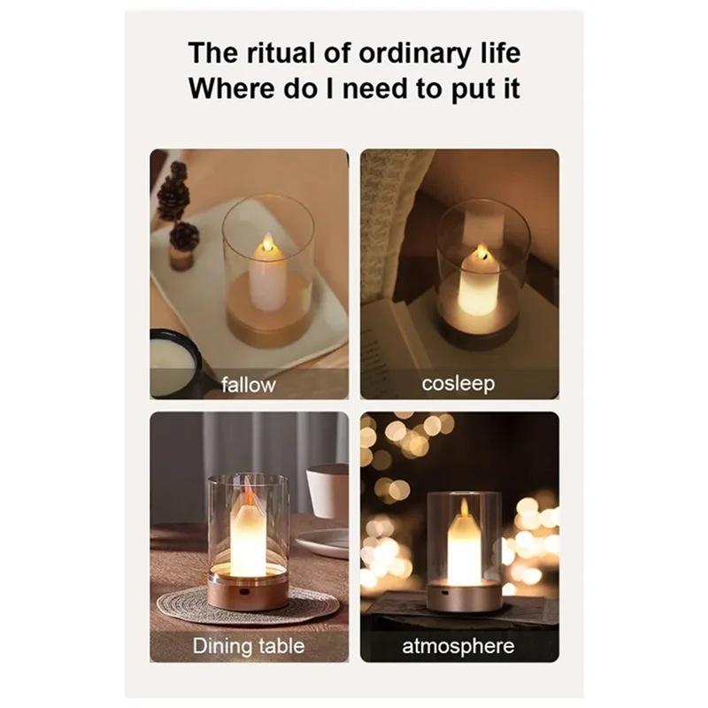 

【Hot-Selling!】USB Charging Intelligent Candlelight Atmosphere Motion Sensor Manual Scanning LED Night Light Decoration Automatic