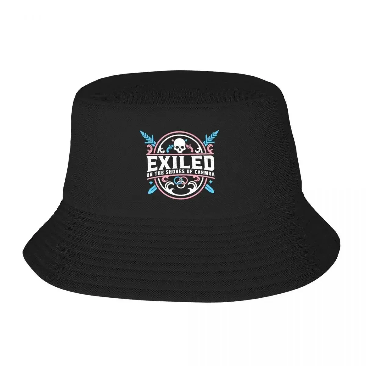 Exiled Logo- Trans Pride Bucket Hat tea Hat Beach Outing Boy Women's
