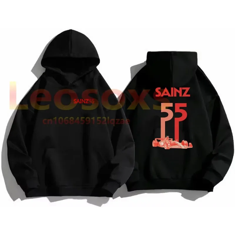 

[] Amazing Men's Printed Polyester Sweatshirt Leosoxs Black Pocket Hoodie f-1 Race Carlos Sainz Women's Long SleeveNO.1