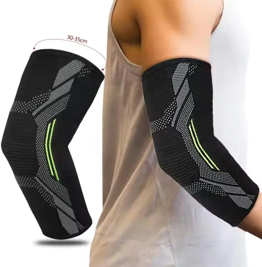 

2PC Adjustable Elbow Support Sleeve Single Arm Sleeve for Tennis Elbow,Golfer's Arbow,Weightlifting,Tendonitis,Relief Joint Pain