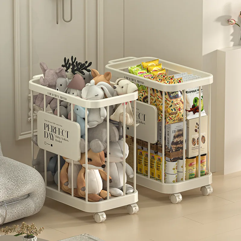 

Dirty Clothes Basket Narrow Rolling Laundry Hamper with Wheels Household Bathroom Movable Laundry Assemble Storage Box Organizer